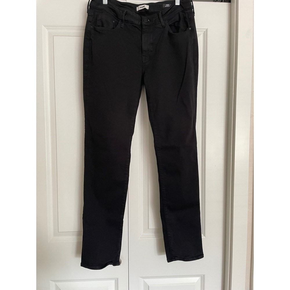 Mavi Emma Slim Boyfriend Jeans Black Denim Minimalist-Size 31/32/Womens 12